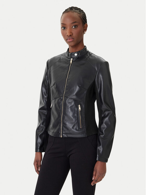 Rinascimento Rinascimento Яке от имитация на кожа CFC0124661003 Черен Regular Fit