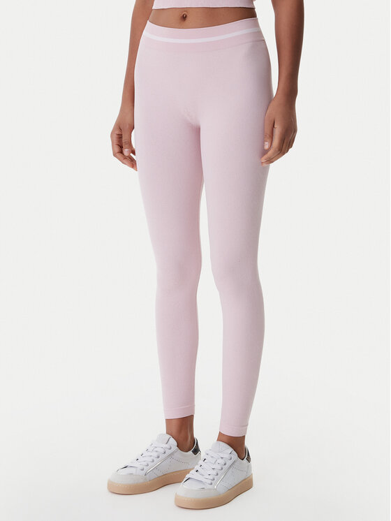Guess Guess Legingi V6RB05 Z4692 Rozā Slim Fit