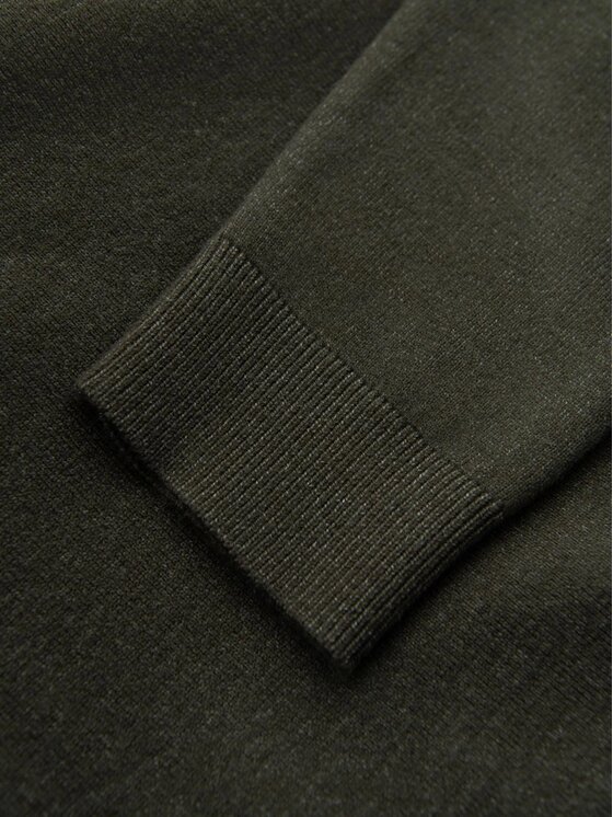 Ombre Ombre Sweter OM-SWTN-0125 Zielony Regular Fit