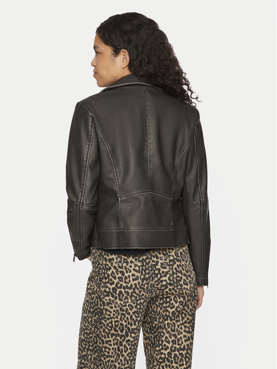 Vila Vila Tehisnahast jope Cara 14098830 Must Regular Fit