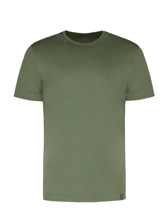 Volcano Volcano T-Shirt T-BASIC Zielony Regular Fit