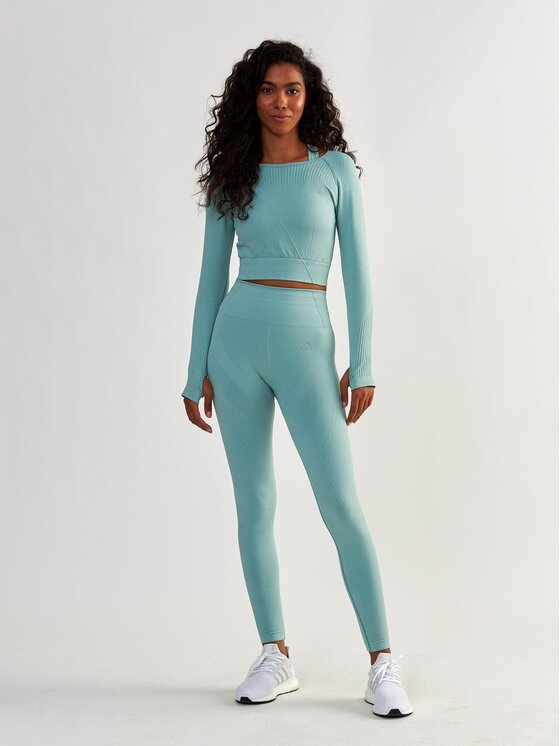 BeShaped BeShaped Legginsy Bezszwowe Femme Force Turkusowy Active Fit