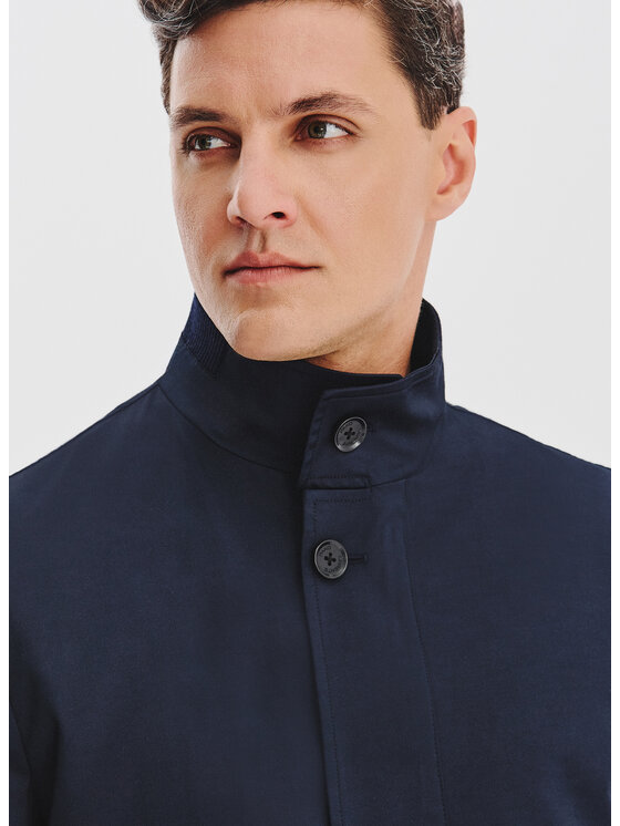 Pako Lorente Pako Lorente Płaszcz przejściowy P25WF-7X-008 Granatowy Classic Fit