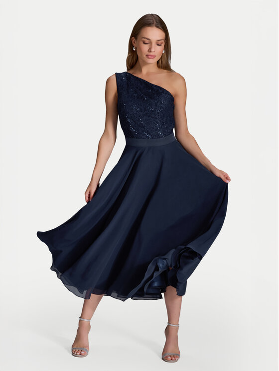 Swing Swing Kokteilinė suknelė 5AI01500 Tamsiai mėlyna Regular Fit