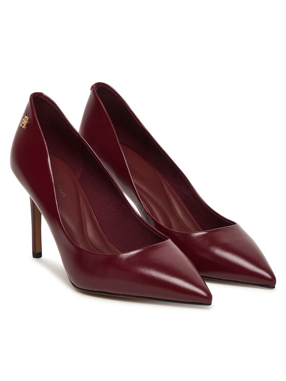 Tommy Hilfiger Tommy Hilfiger Kõrgete kontsadega Essential Pointed Pump FW0FW09362 Bordoopunane