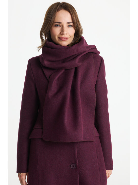 Salme Salme Vlněný kabát Aniela maxi Fialová Regular Fit