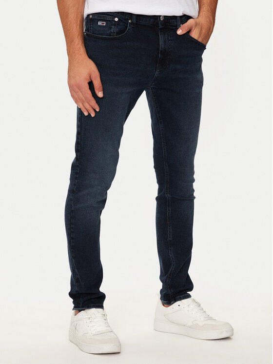 Tommy Jeans Džinsi Austin DM0DM20399 Tumši zils Slim Fit