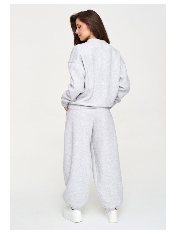 Makadamia Makadamia Dres M947 Szary Loose Fit