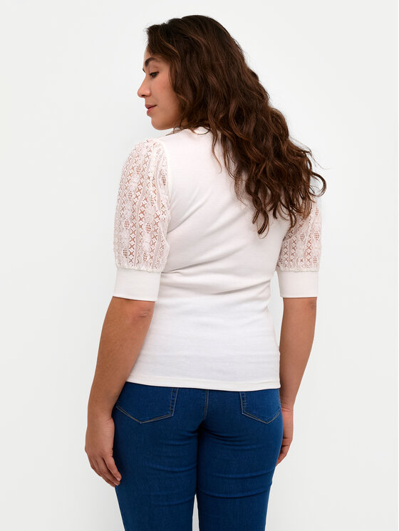 Kaffe Kaffe Bluzka Melana 10508459 Biały Slim Fit