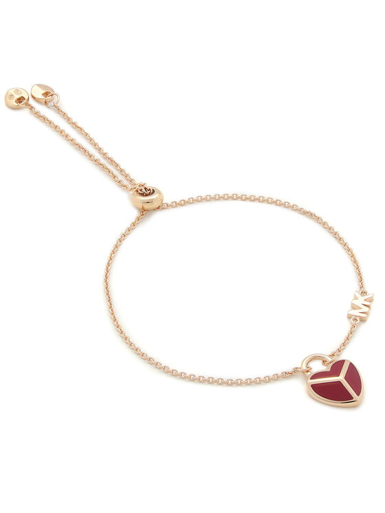 Bransoletka Michael Kors, Złoty, Enamel Heart Slider MKC12899S791