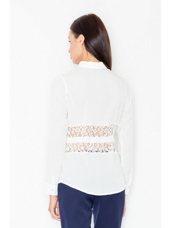 FIGL FIGLFIGL Blusa M473 Écru Regular Fit