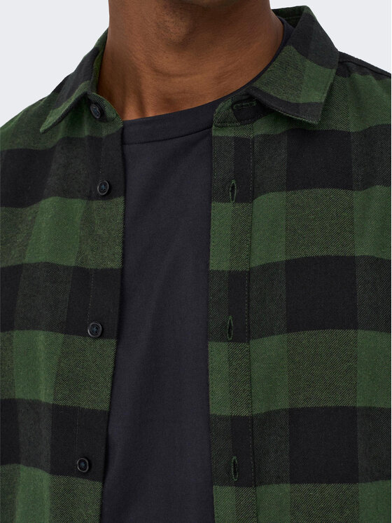 Only & Sons Only & Sons Hemd Gudmund 22007112 Grün Slim Fit