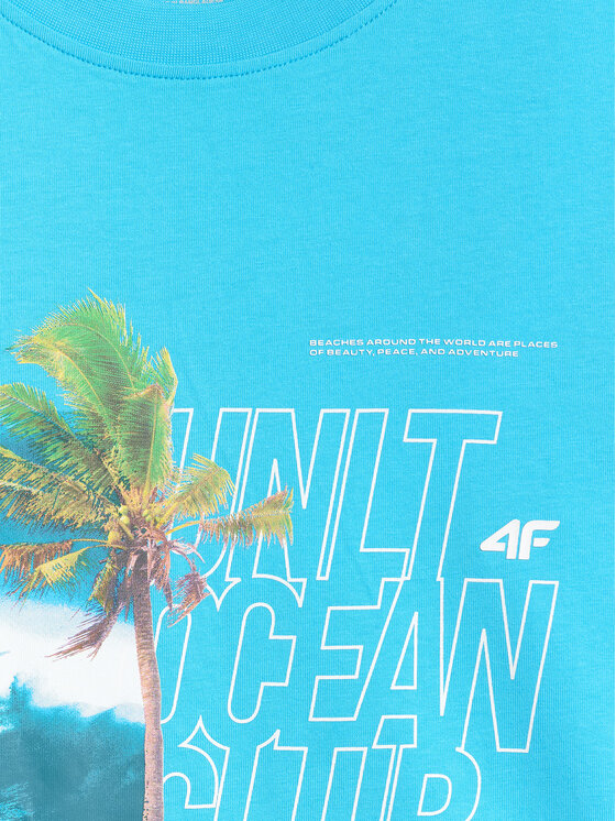 4F 4F T-shirt SUMMER CODE Blu Regular Fit