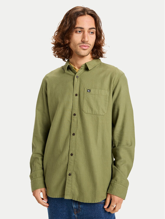 Quiksilver Quiksilver Πουκάμισο Motherfly Solid EQYWT04651 Πράσινο Regular Fit