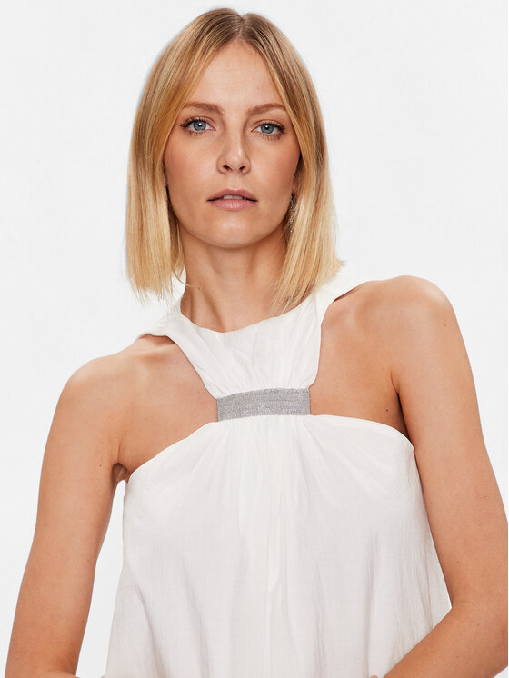 Fabiana Filippi Fabiana Filippi Nyári ruha ABD273B590 Fehér Relaxed Fit