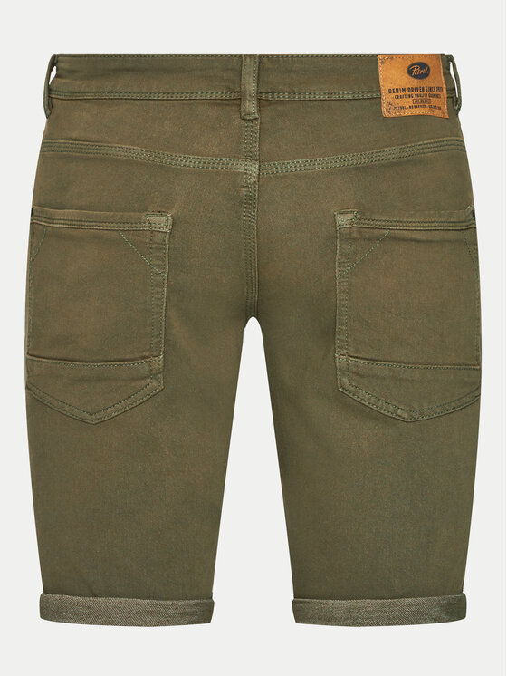 Petrol Industries Petrol Industries Pantaloncini di jeans M-1030-SHO005 Beige Regular Fit