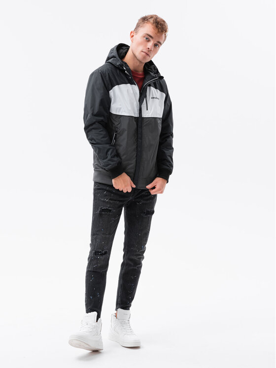 Ombre Ombre Bunda pro přechodné období C447 Bordó Regular Fit