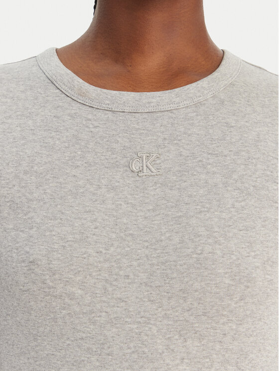 Calvin Klein Jeans Calvin Klein Jeans Φόρεμα καθημερινό LV047D217G Γκρι Slim Fit