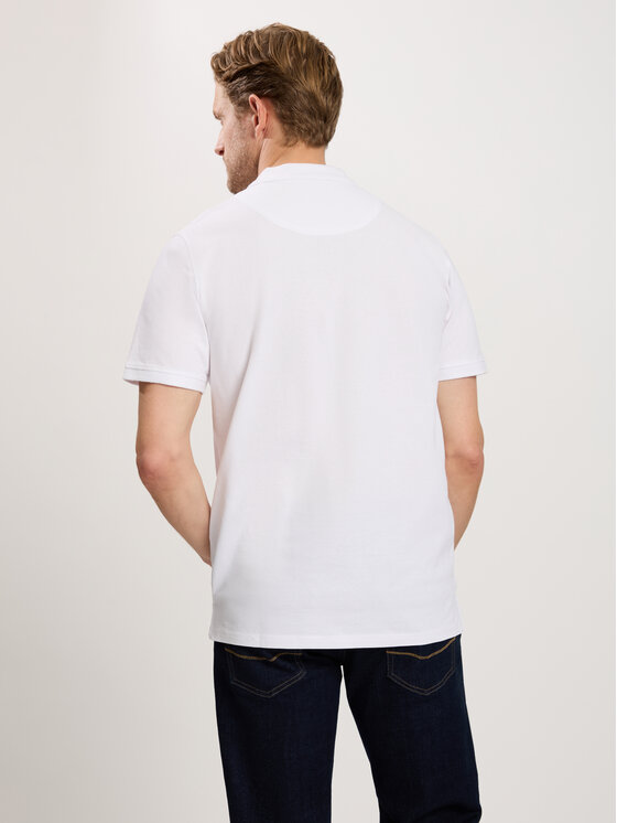 Cross Jeans Cross Jeans Polo 16087-008 Biały Regular Fit