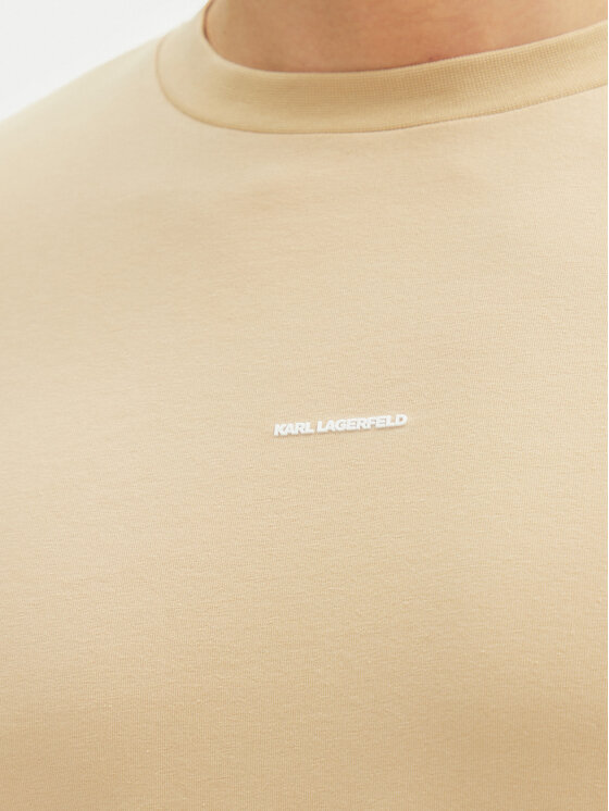 KARL LAGERFELD KARL LAGERFELD T-Shirt 755030 552235 Beżowy Regular Fit