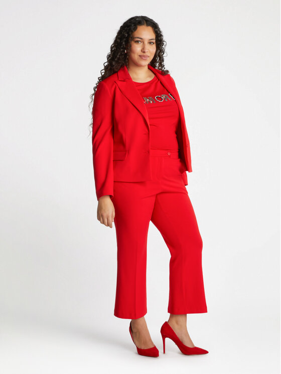 Fiorella Rubino Fiorella Rubino Marynarka Q468T000181N016 Czerwony Boxy Fit