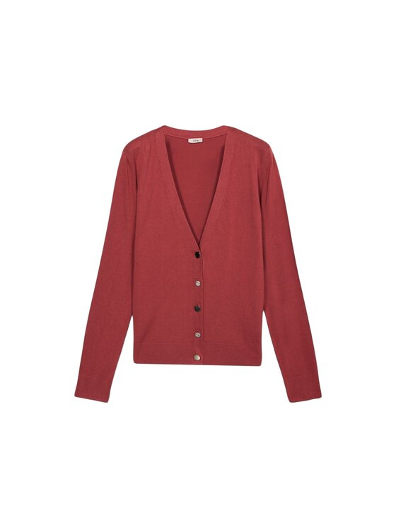 Oltre Oltre Cardigan M286J005020N027 Rosso Slim Fit