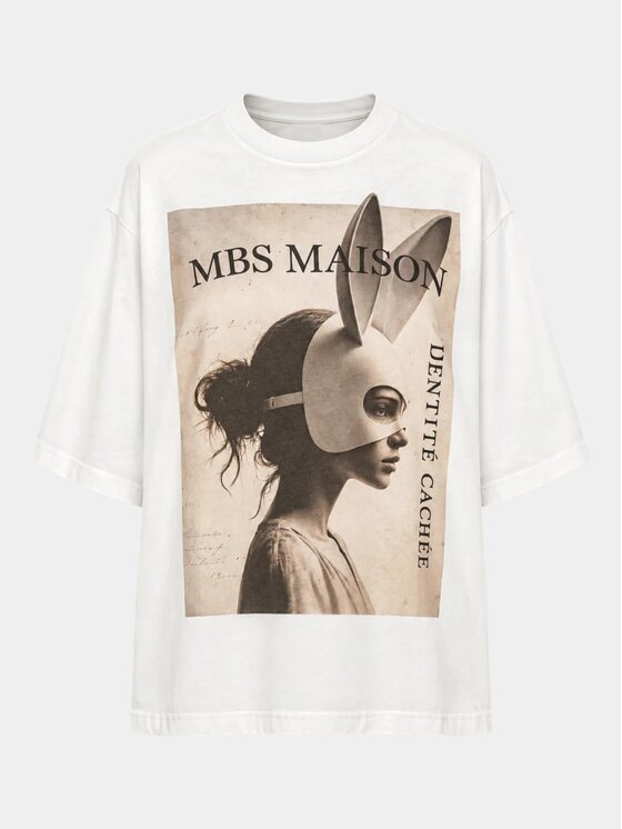 MADE BY SOCIETY MADE BY SOCIETY T-Shirt Mehr - T27883 Biały Basic Fit