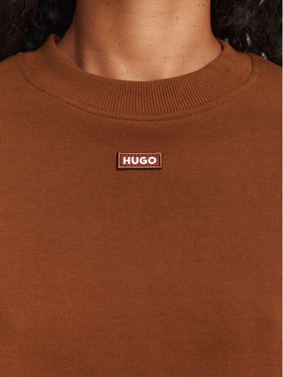 HUGO HUGO Bluza Delessa 50534344 Brązowy ciemny Regular Fit