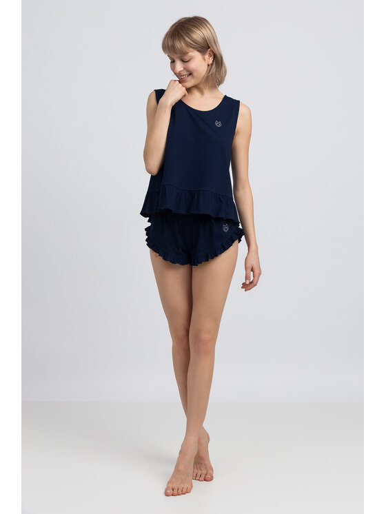 LaLupa LaLupa Koszula nocna LA052 Granatowy Comfortable Fit