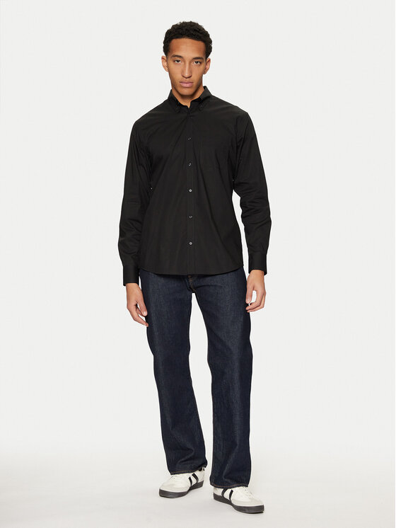 United Colors Of Benetton United Colors Of Benetton Πουκάμισο 5KQRUQ04B Μαύρο Regular Fit