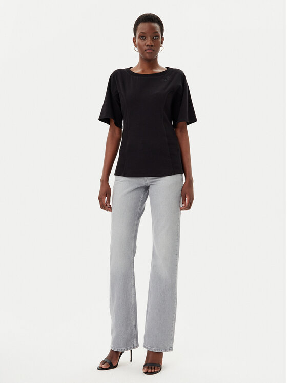 Liu Jo Liu Jo Tricou TA5108 JS003 Negru Regular Fit