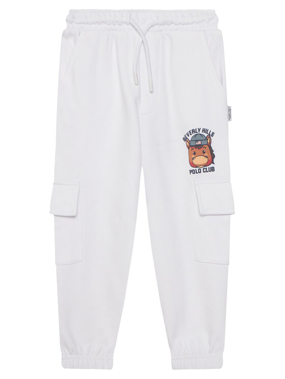 Beverly Hills Polo Club Beverly Hills Polo Club Dressipüksid P-SS26B-TF0136 Valge Regular Fit