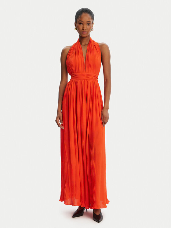 BARDOT Sukienka wieczorowa Amala Pleated Halter 60031DB Czerwony Regular Fit