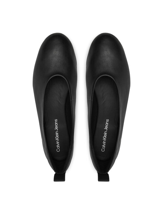 Calvin Klein Jeans Calvin Klein Jeans Μπαλαρίνες Ballerina Leather YW0YW01803 Μαύρο