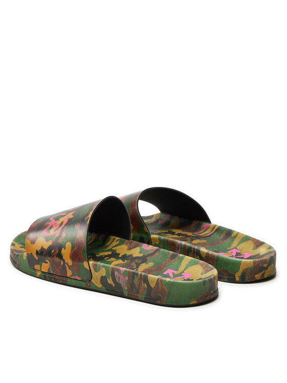 Off-White Off-White Klapki OMIC001S22MAT0065700 Zielony