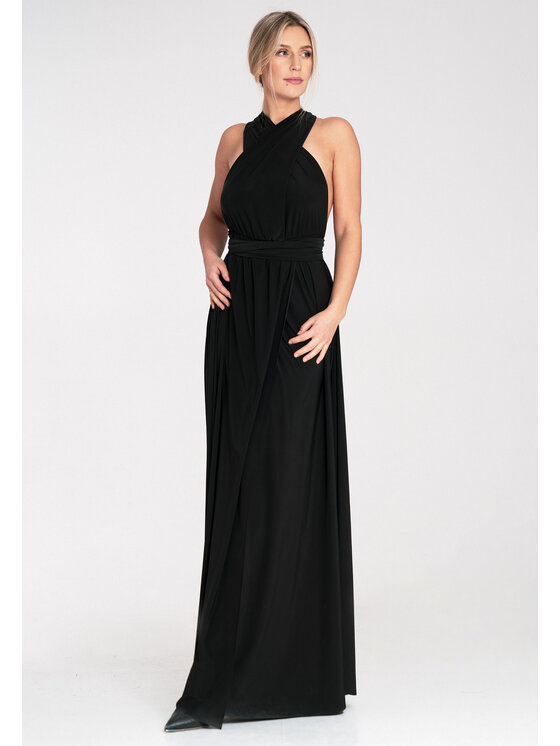 FIGL FIGL Φόρεμα βραδινό M1105 Μαύρο Straight Fit