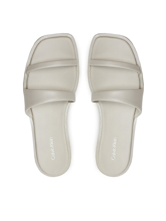 Calvin Klein Calvin Klein Şlapi Flat Slide Lth HW0HW02071 Bej