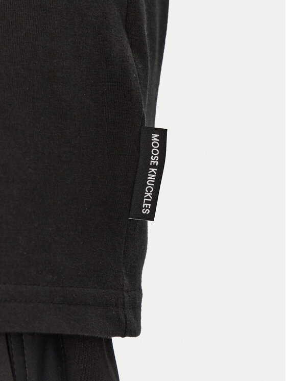 Moose Knuckles Moose Knuckles Tričko Dalon M15MT733 Čierna Regular Fit