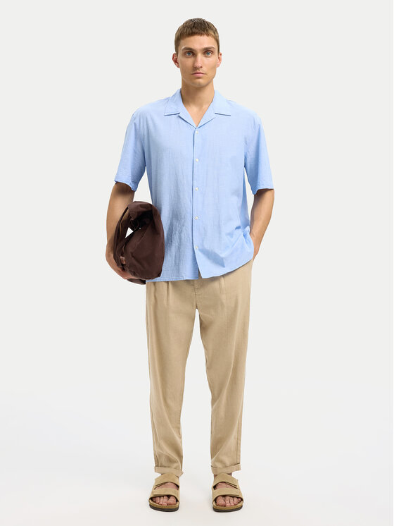 Selected Homme Selected Homme Chinosy 16092732 Beżowy Relaxed Fit