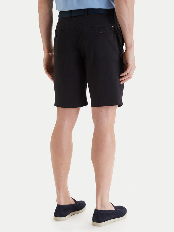 Tommy Hilfiger Tommy Hilfiger Pantaloncini di tessuto Denton MW0MW42349 Nero Slim Fit
