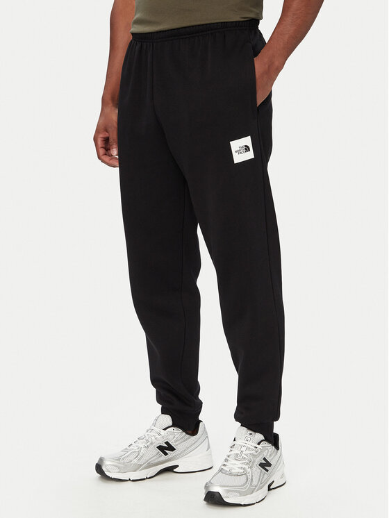 The North Face Pantaloni trening Box Half Dome NF0A8JB0 Negru Regular Fit