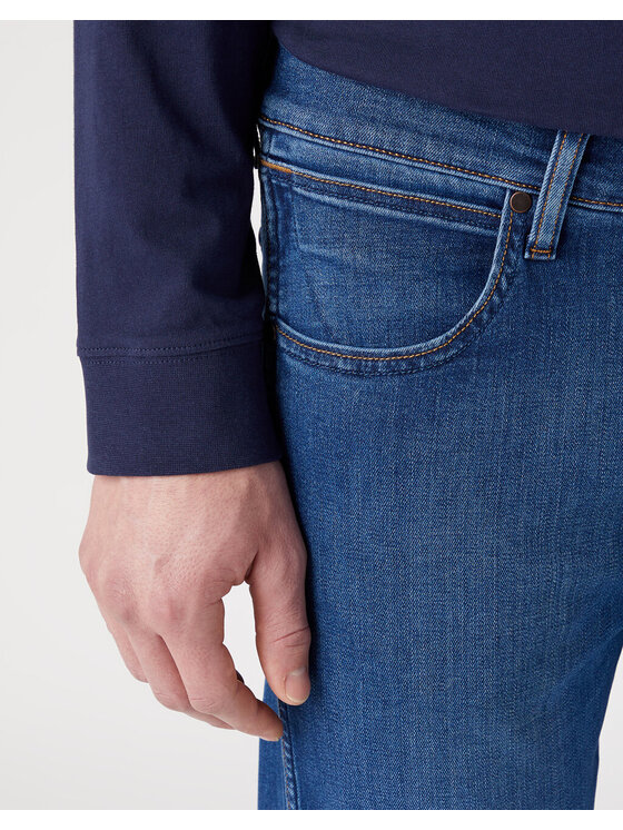 Wrangler Wrangler Jeansy W18SLD348_30/32 Niebieski Slim Fit