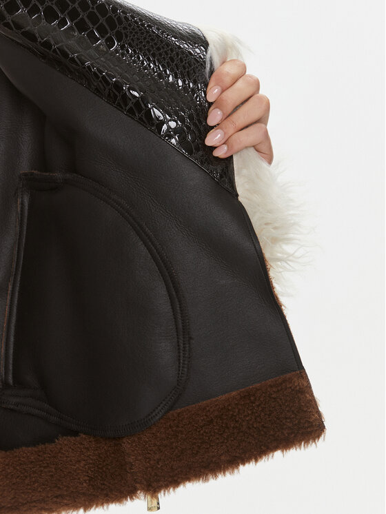 PINKO Pinko Futro Coco Caban. 102092 A19M Brązowy Regular Fit