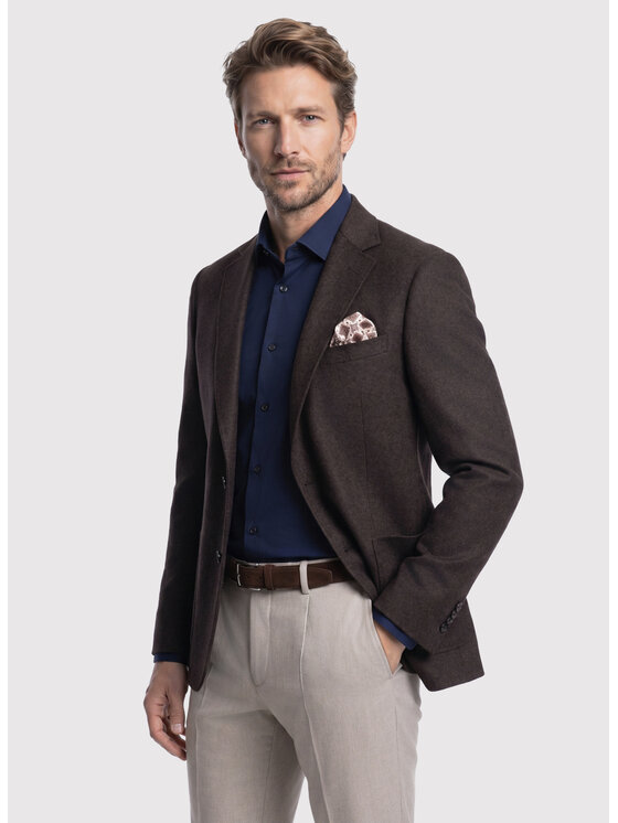 Pako Lorente Pako Lorente Marynarka P26WP-3X-012 Brązowy Slim Fit