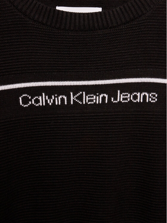 Calvin Klein Jeans Calvin Klein Jeans Pulover Logo Tape IG0IG01847 Črna Regular Fit