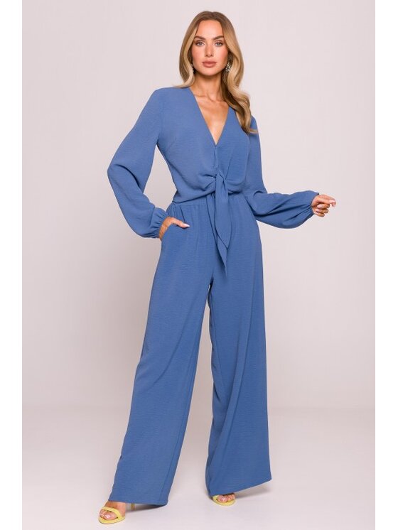 Made of Emotion Made of Emotion Bluzka M861 Granatowy Cropp Fit
