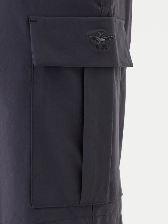 Aeronautica Militare Aeronautica Militare Medžiaginiai šortai 261BE0277UCT04291 Tamsiai mėlyna Regular Fit