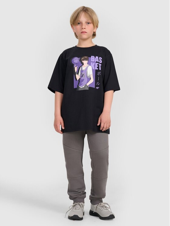 4F 4F T-Shirt 4FJRAW25TTSHM3062-20S Czarny Oversize