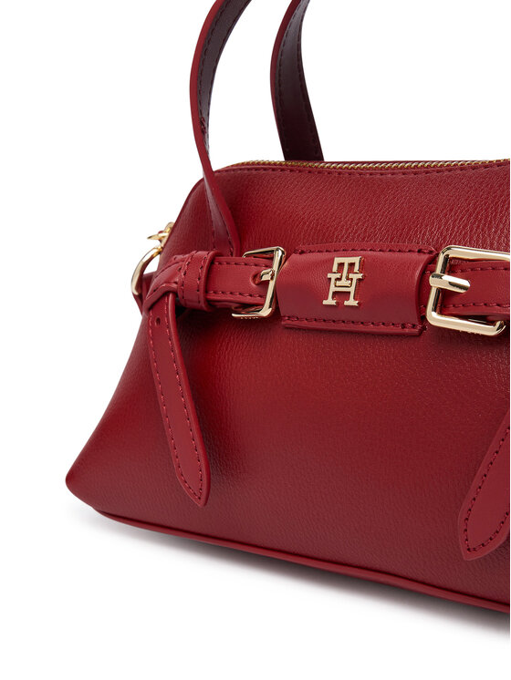 Tommy Hilfiger Tommy Hilfiger Дамска чанта Th Buckle Mini AW0AW19034 Червен