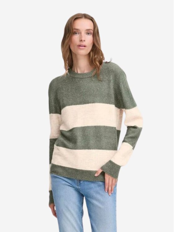 ICHI ICHI Maglione Maglia ihdeen ls Verde Regular Fit
